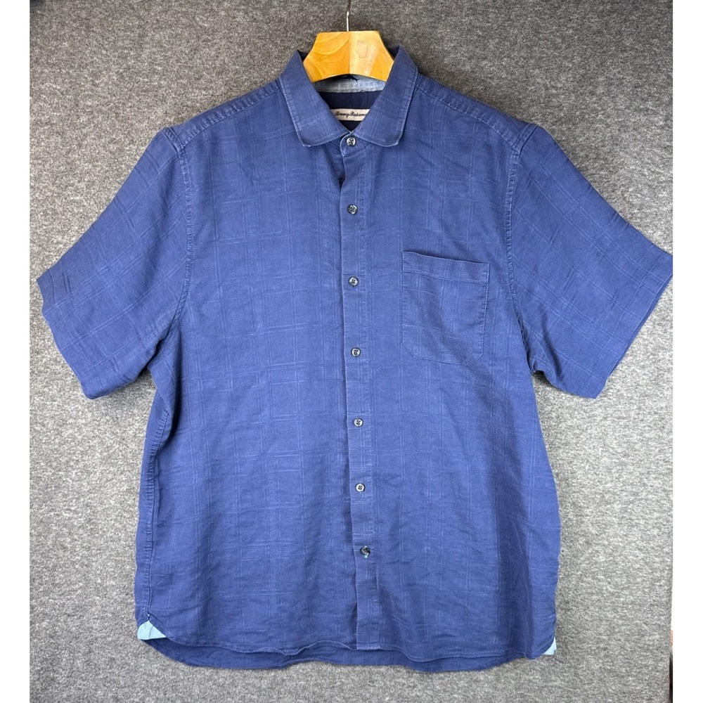 Tommy Bahama Costa Tautira Stretch Linen Camp Shirt Mens Size XL Relaxed Fit EUC